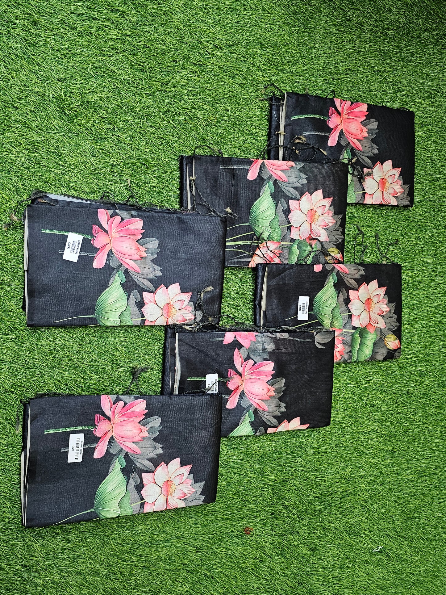 Semi Tussar Lotus Border Saree