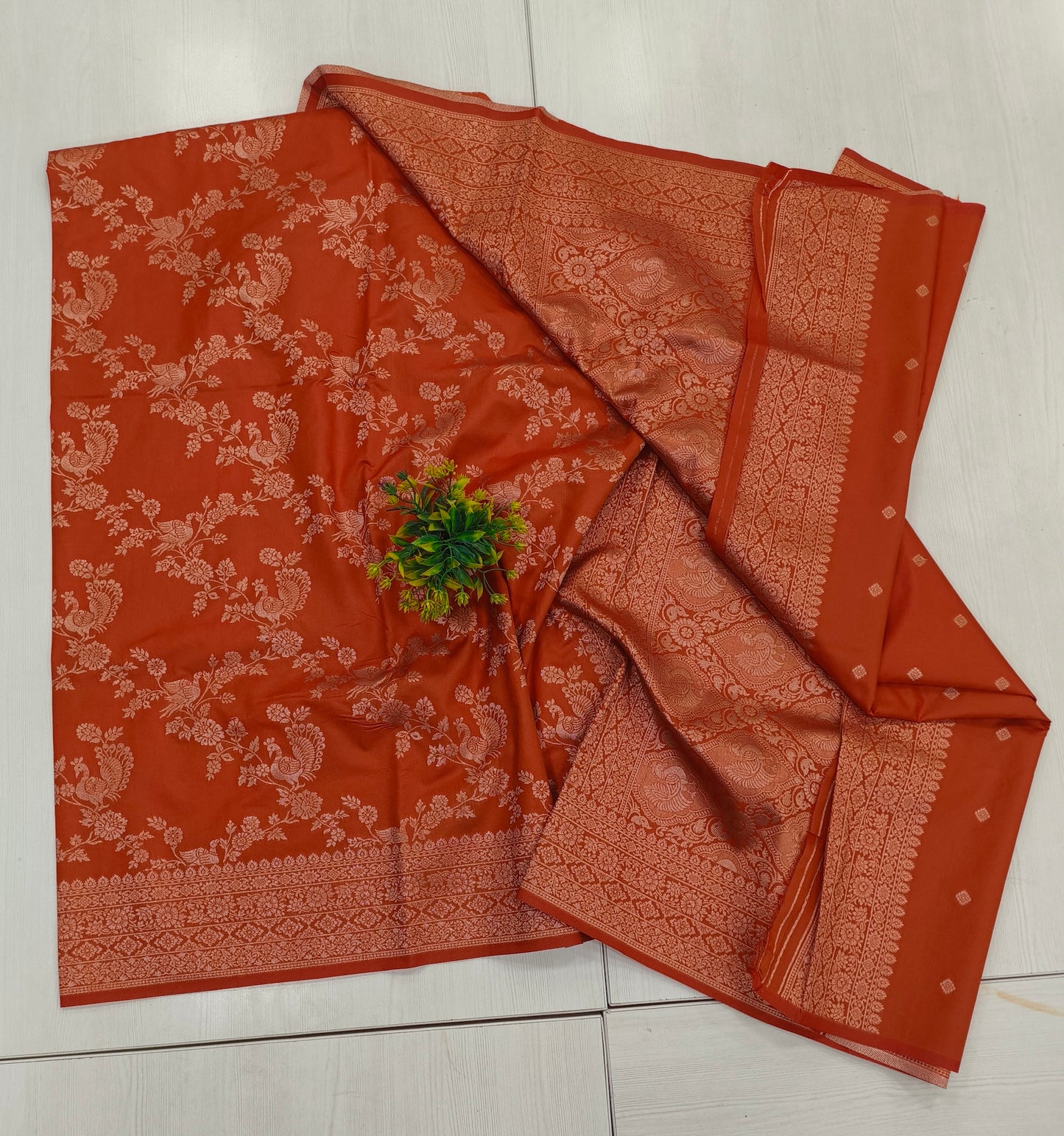 Exclusive fancy orange sarees 2