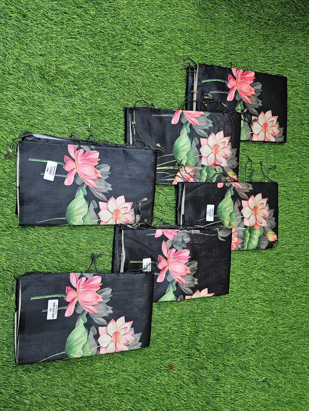 Semi Tussar Lotus Border Saree