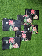 Semi Tussar Lotus Border Saree