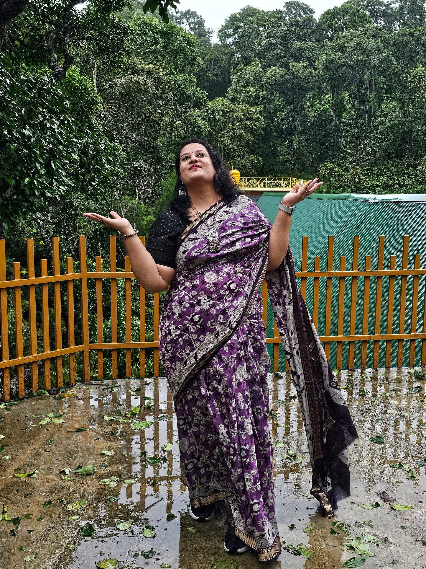 Mangalagiri silk kalamkari saree print Office wear