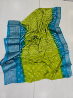 Fancy Bandhini  Parrot Green  And Blue