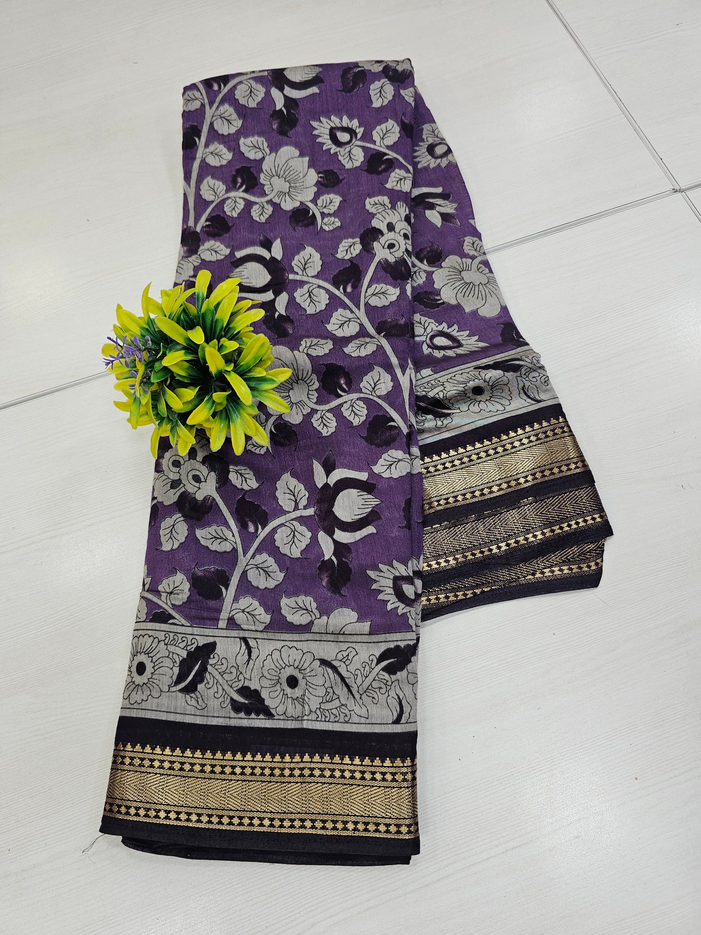 Mangalagiri silk kalamkari saree print Office wear