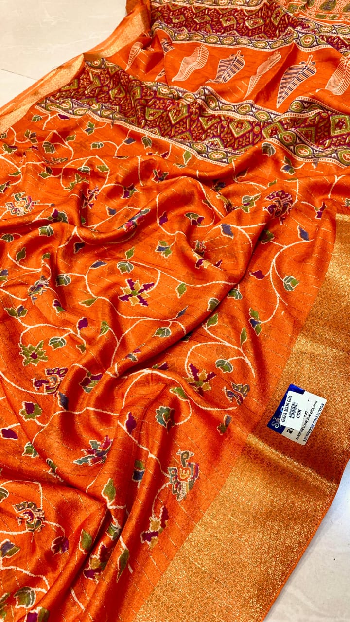 Premium Georgette all over print saree