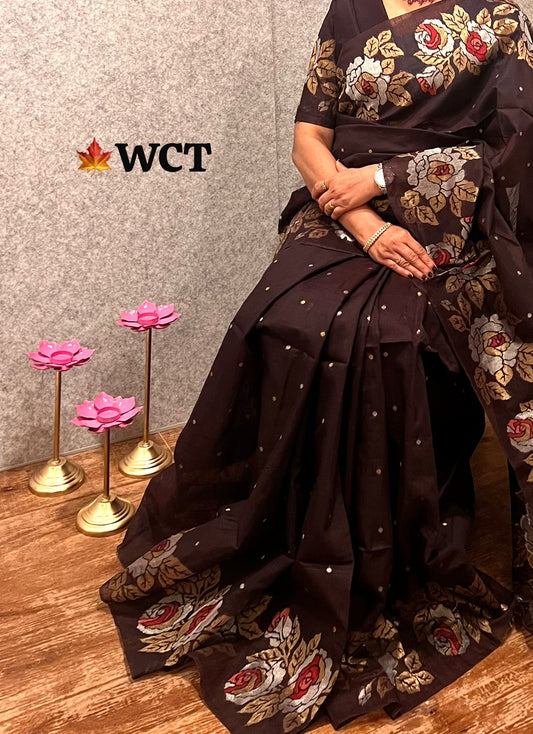 Lenin jute saree