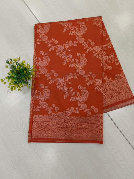 Exclusive fancy orange sarees 2