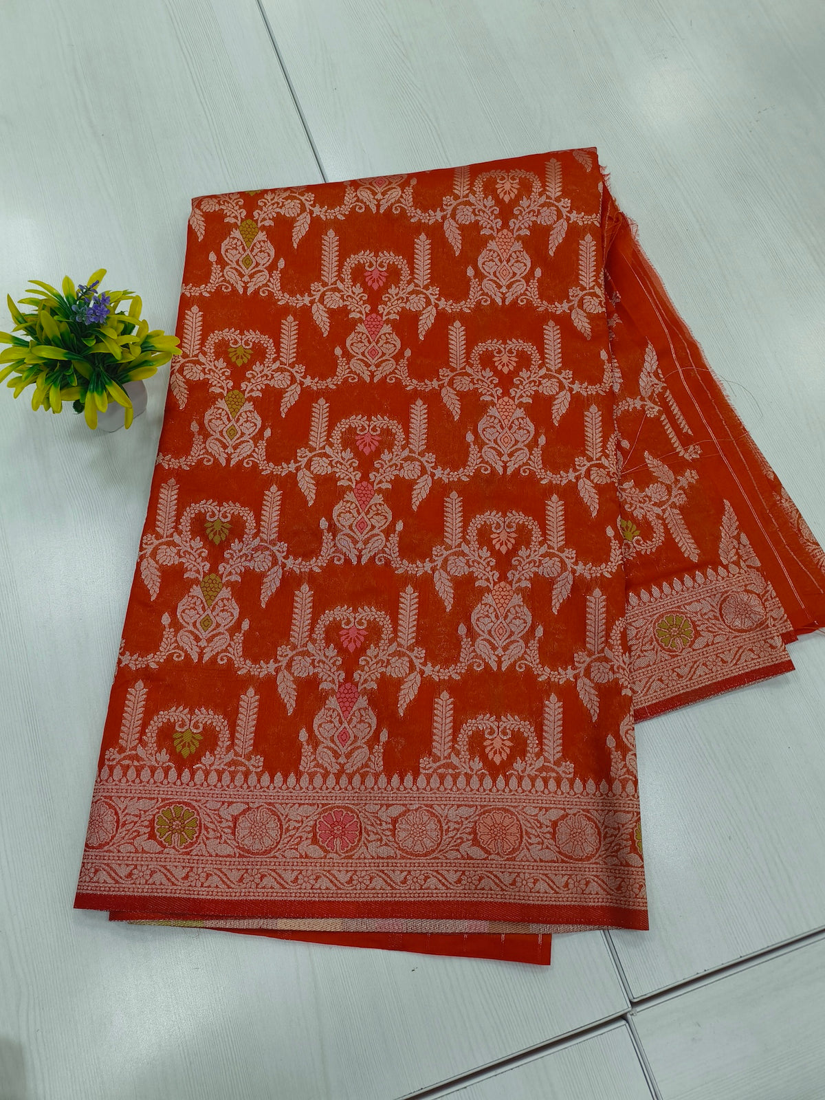 Exclusive Fancy Orange Saree