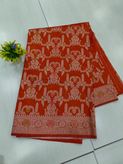 Exclusive fancy orange sarees