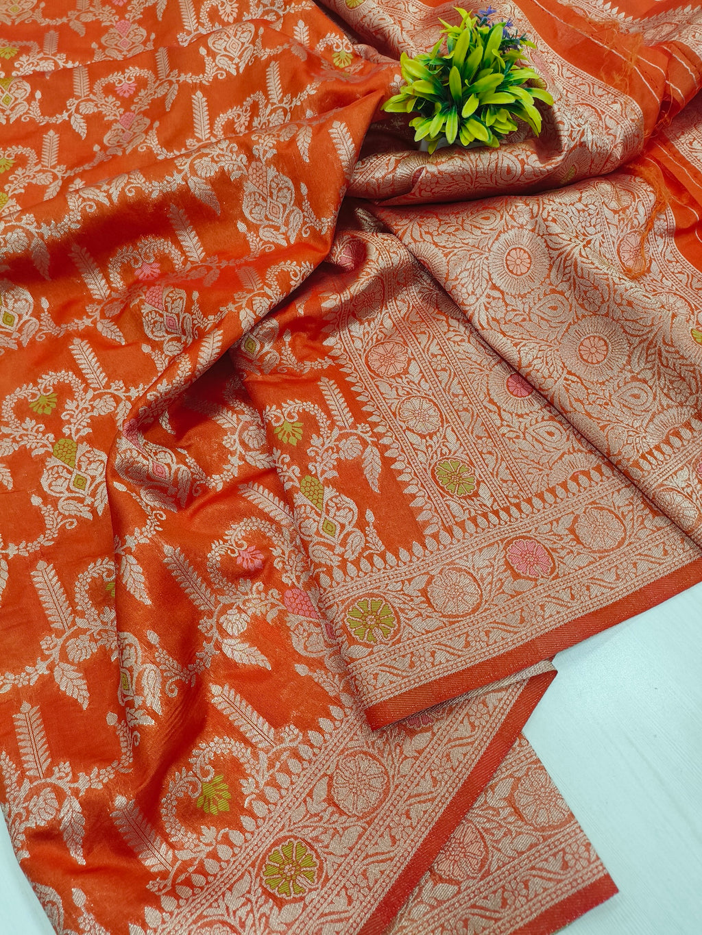 Exclusive Fancy Orange Saree