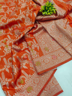 Exclusive Fancy Orange Saree