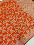 Exclusive Fancy Orange Saree