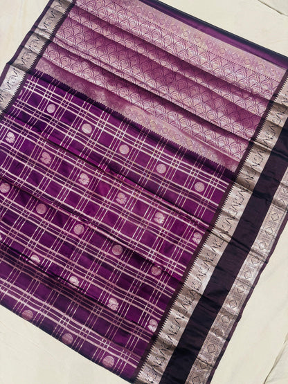 Banarasi Fancy sarees with rich pallu Self colour brocade blouse