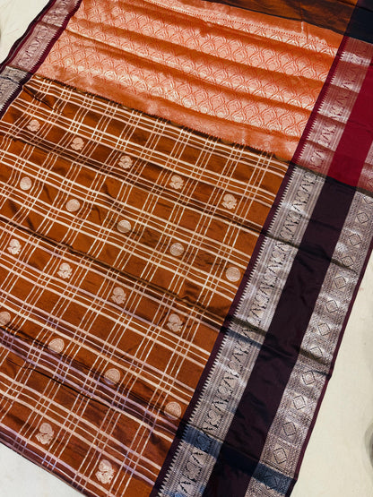 Banarasi Fancy sarees with rich pallu Self colour brocade blouse