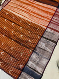 Banarasi Fancy Sarees With Rich Pallu Self Colour Brocade Blouse