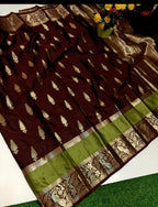 Banarasi Fancy Sarees With Rich Pallu Self Colour Brocade Blouse