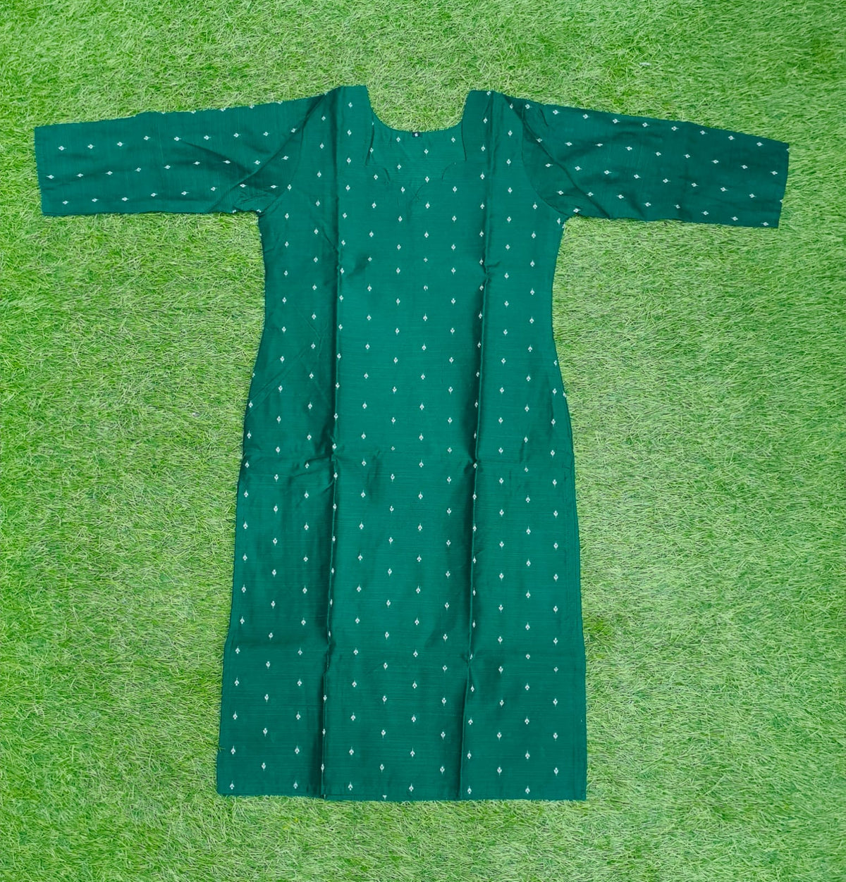 Green Raw Silk Kurtis