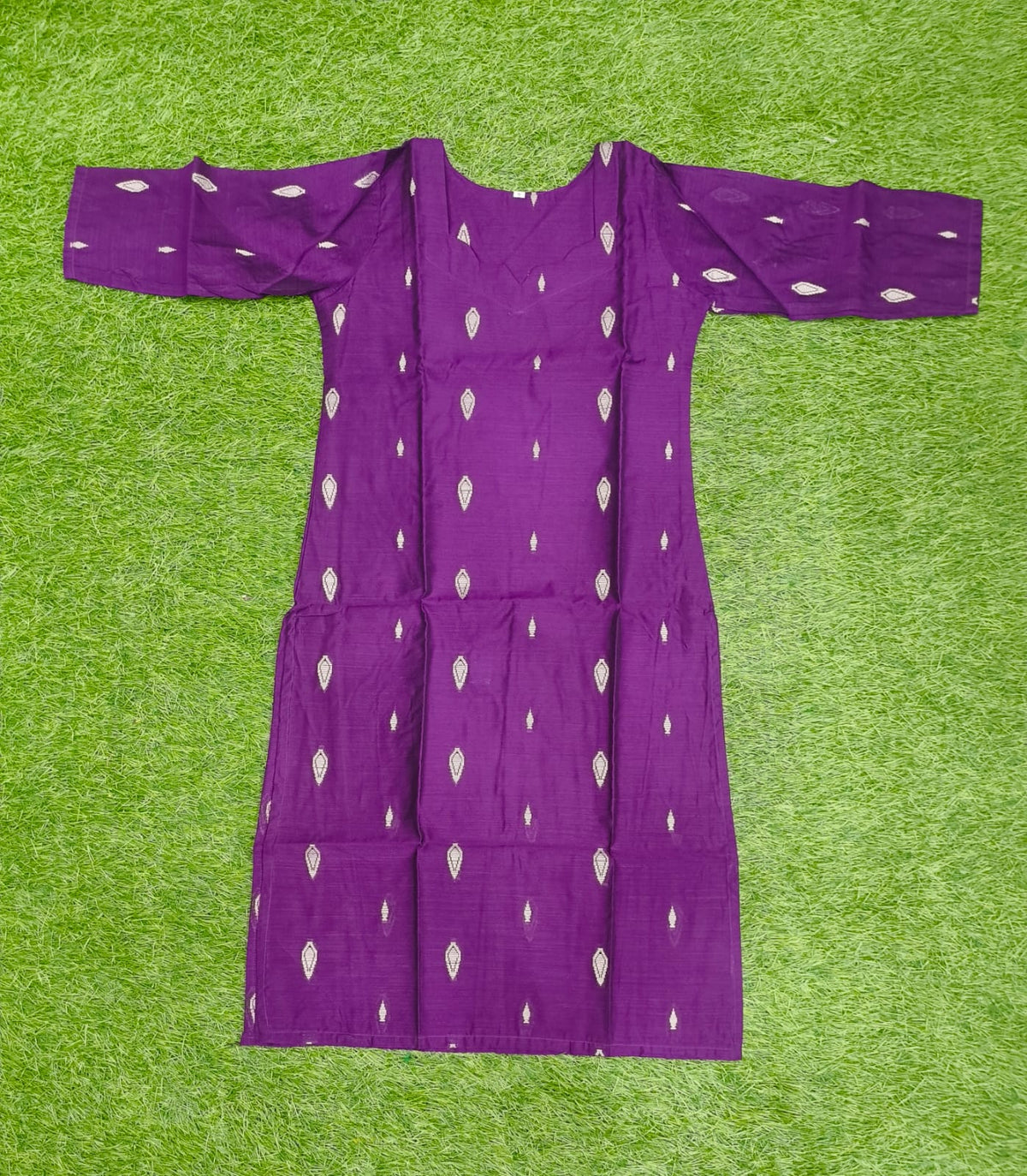 Purple Raw Silk Kurtis