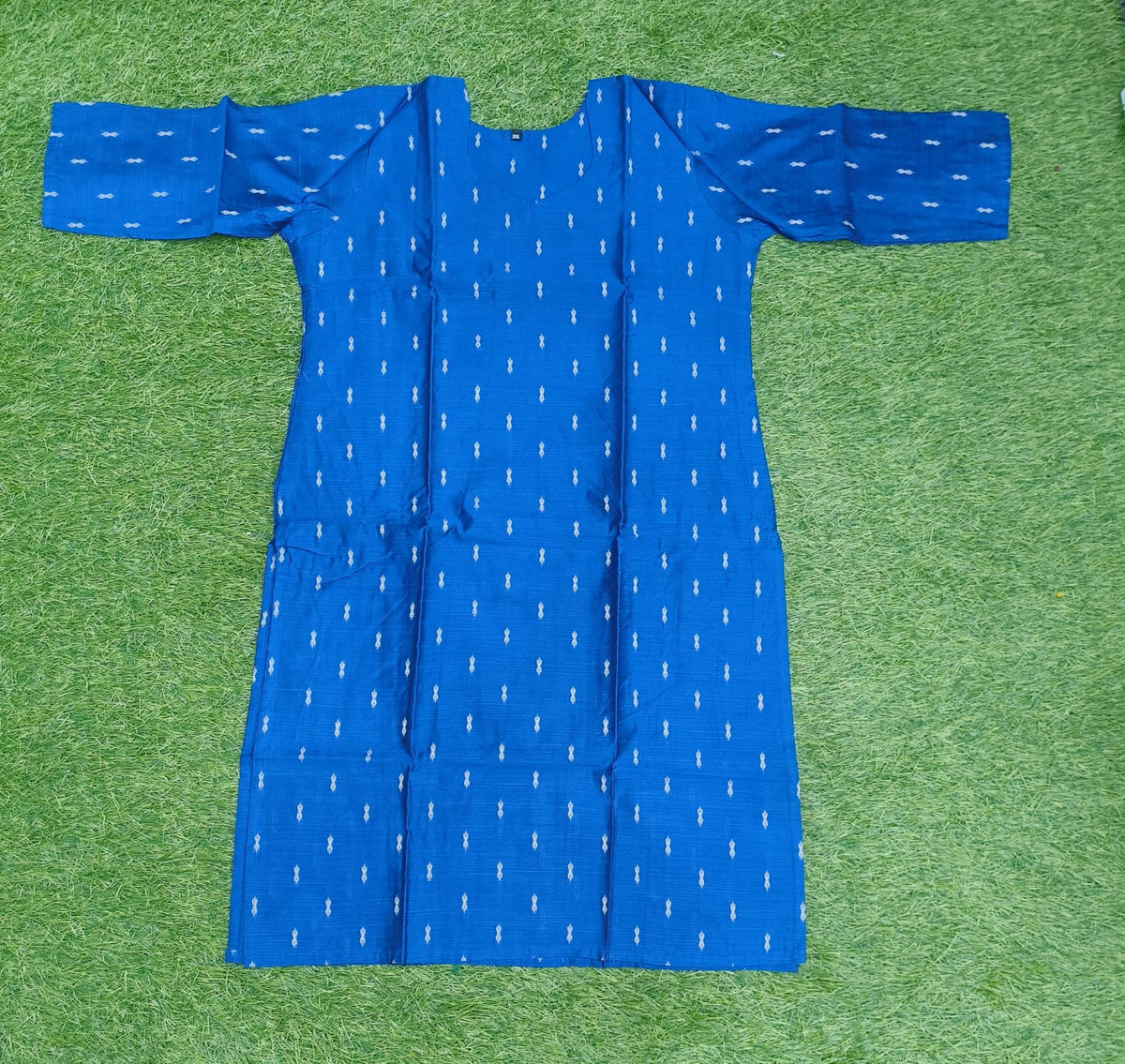 Blue Raw Silk Kurtis