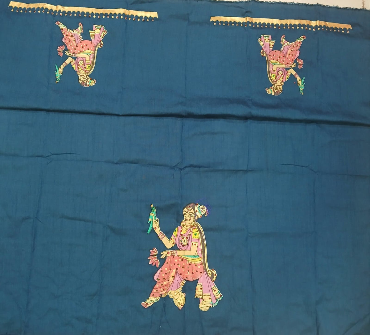 Thanjavur Paint Blouses With Dancer Design