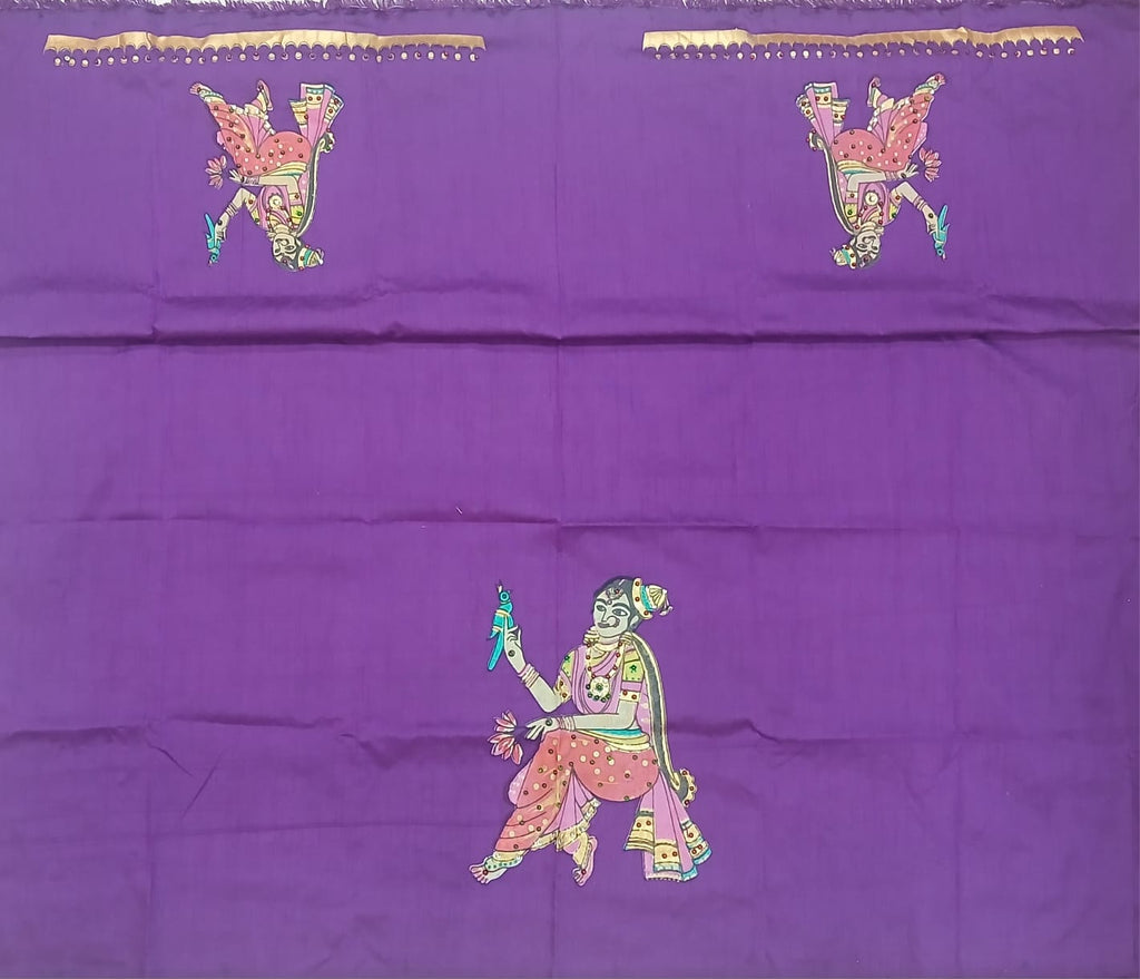 Thanjavur Paint Blouses With Dancer Design