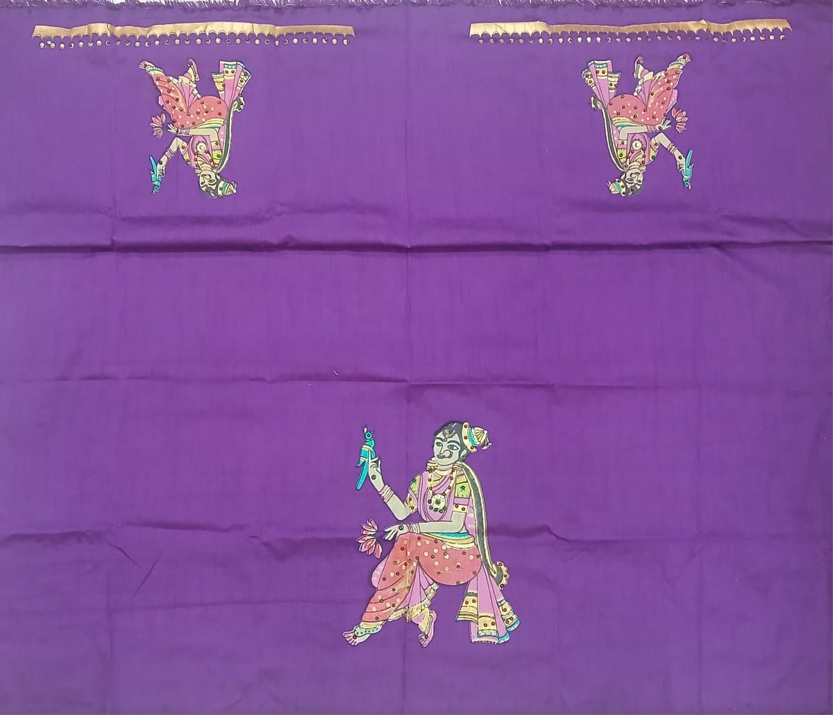 Thanjavur Paint Blouses With Dancer Design