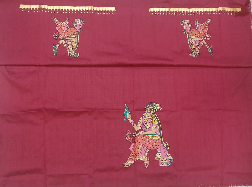 Thanjavur Paint Blouses With Dancer Design