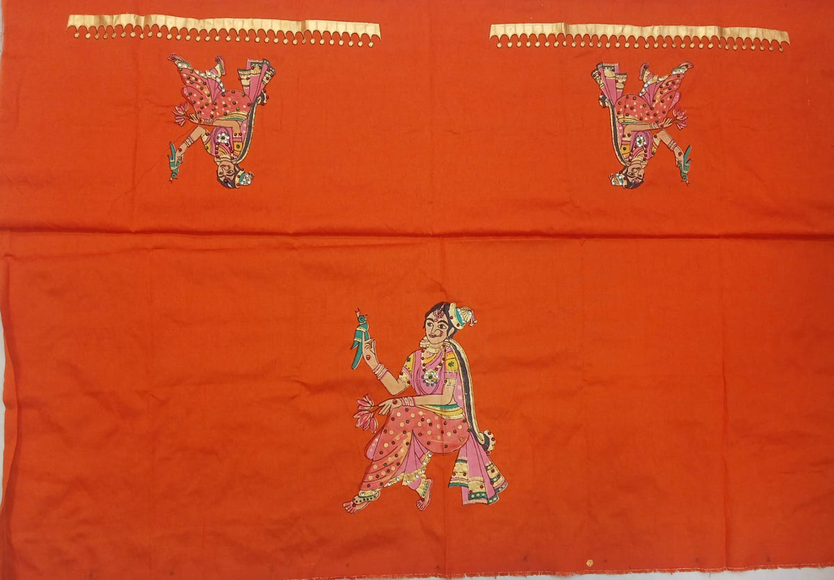 Thanjavur Paint Blouses With Dancer Design