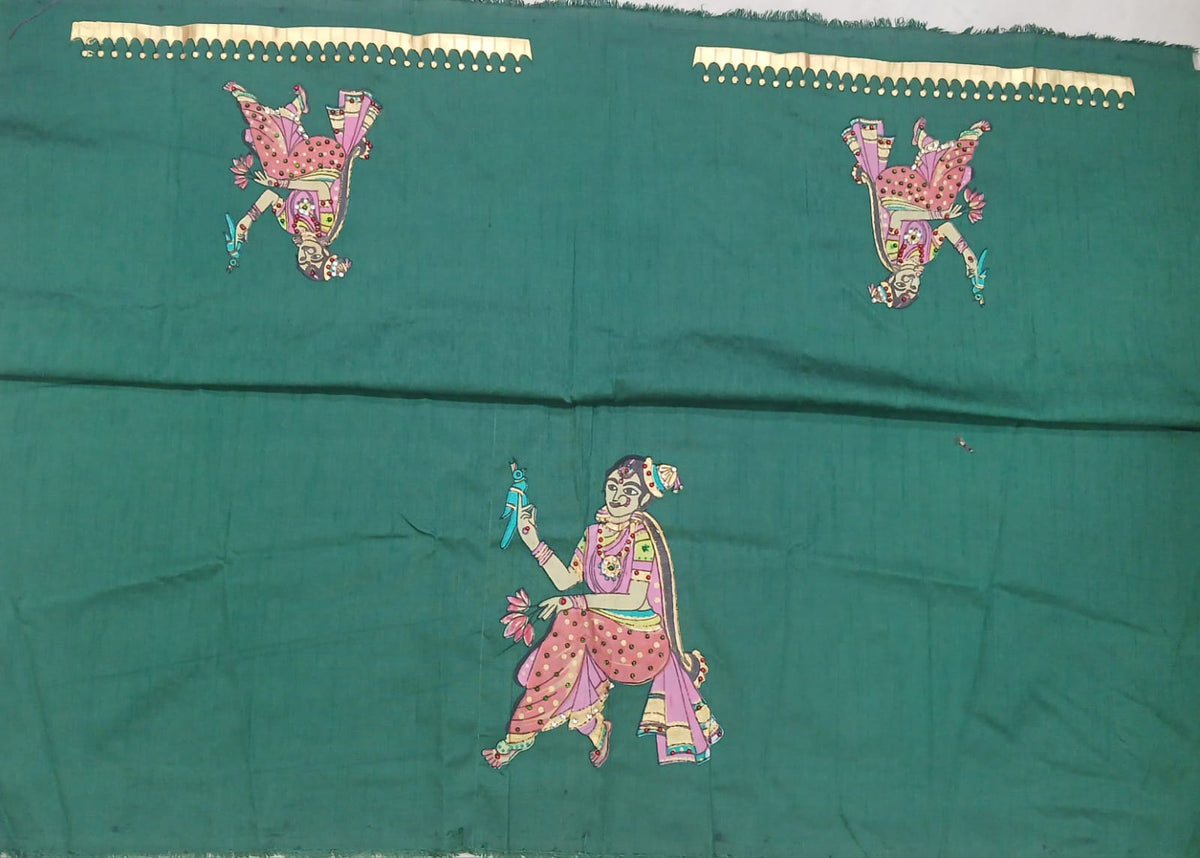 Thanjavur Paint Blouses With Dancer Design