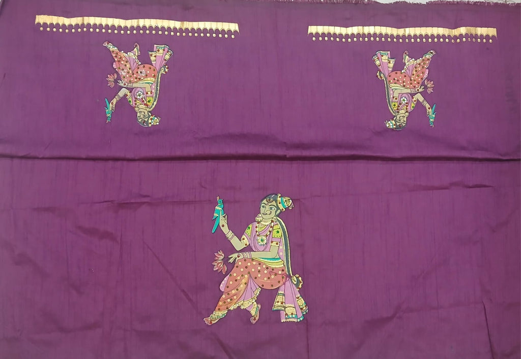 Thanjavur Paint Blouses With Dancer Design
