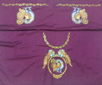 Thanjavur Paint Blouses With Big Peacock Design