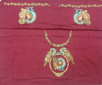 Thanjavur Paint Blouses With Big Peacock Design