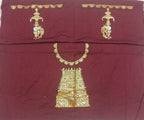 Thanjavur Paint Blouses With Temple Art Work Design