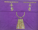 Thanjavur Paint Blouses With Temple Art Work Design