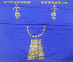 Thanjavur Paint Blouses With Temple Art Work Design