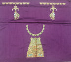Thanjavur Paint Blouses With Temple Art Work Design