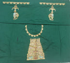 Thanjavur Paint Blouses With Temple Art Work Design