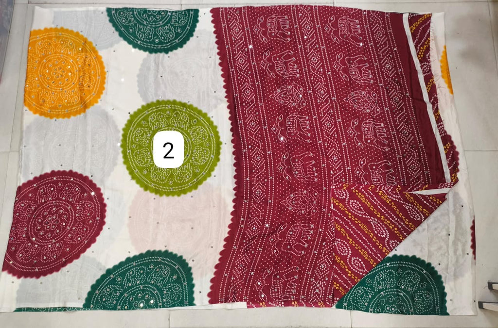 Azrak Sarees With Circle Design
