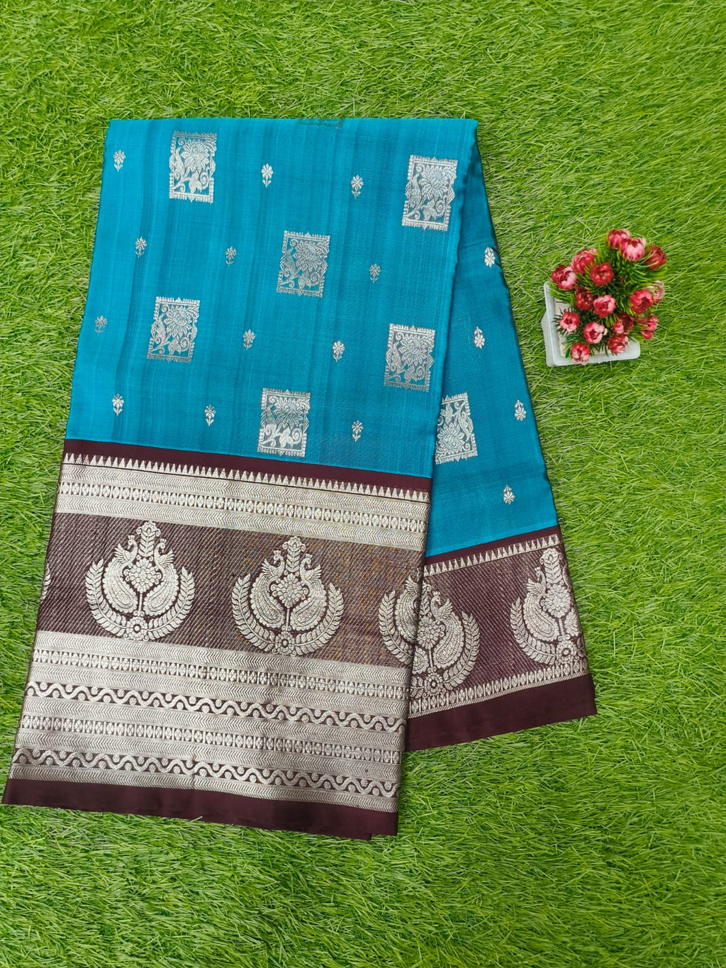 Navaratri Special Peacock Green