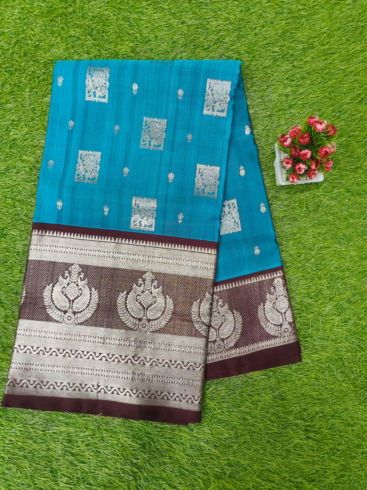 Navaratri Special Peacock Green