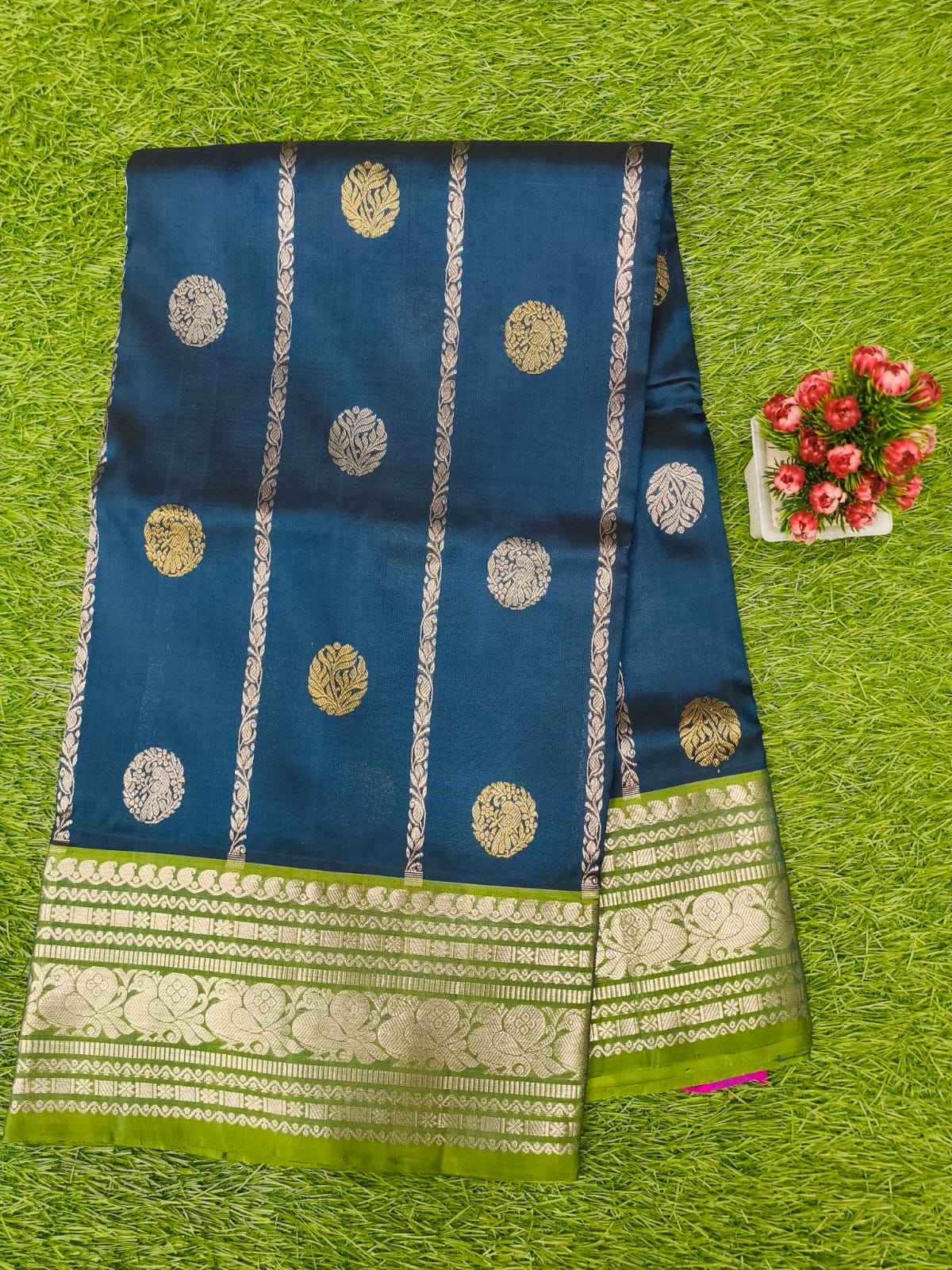 Navaratri Special Peacock Green