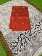Raw Silk Dress Material Top With Kalamkari Dupatta