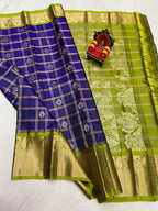 Vintage Pattu Sarees Big Checks