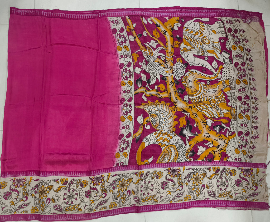 Mangalagiri kalamkari print sarees