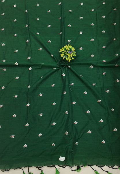 Khadi cotton sarees with floral Buta thread work