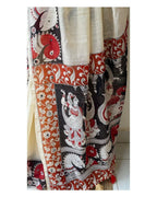 Pure Linen Kalamkari Silk With Kalamkari Border & Pallu Year Superhit Collection