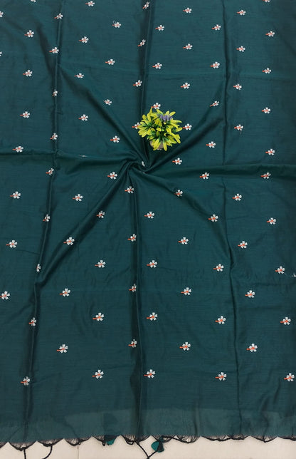 Khadi cotton sarees with floral Buta thread work