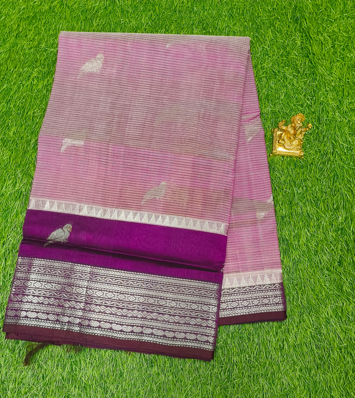 Mangalagiri Pattu Sarees With Birds Design