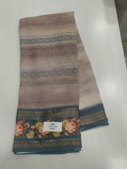 Fancy saree with soft floral printed