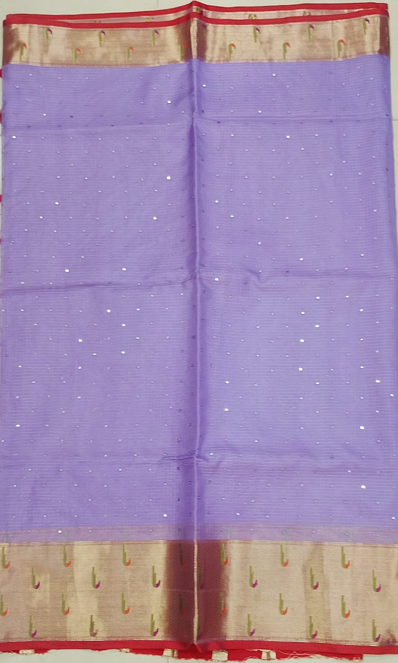 Lavender Kota Saree With Munia Border