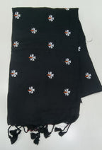 Khadi Cotton Sarees With Floral Buta Thread Work